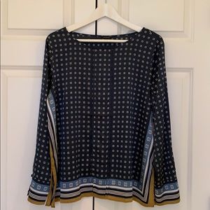 Ann Taylor Border Print Blouse